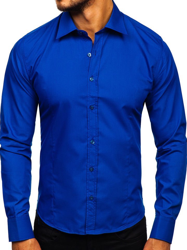 royal blue shirt long sleeve