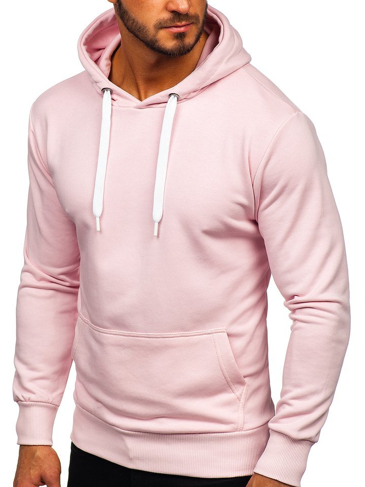mens pale pink hoodie