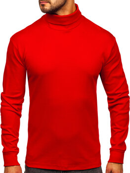 Men's Basic Polo Neck Sweater Red Bolf 145347-1