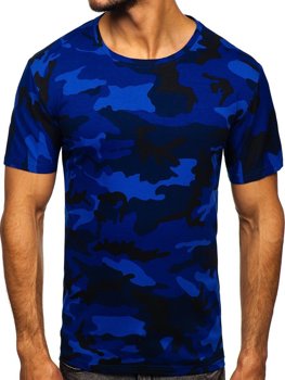 Men's Camo T-shirt Navy Blue Bolf S807