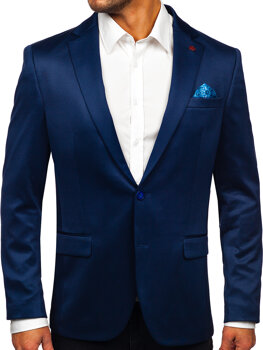 Men's Casual Blazer Navy Blue Bolf 022