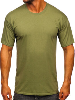 Men's Cotton Basic T-shirt Khaki Bolf B459