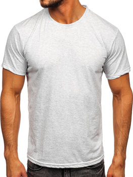 Men's Cotton Basic T-shirt Light Grey Bolf 192397