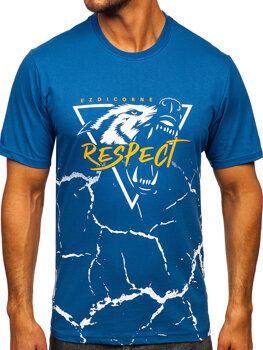 Men's Cotton Printed T-shirt Blue Bolf 5035