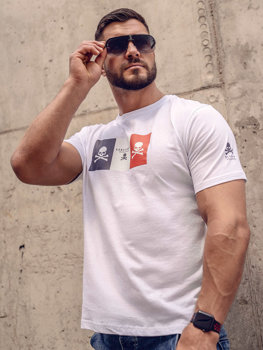 Men's Cotton Printed T-shirt White Bolf 14784A
