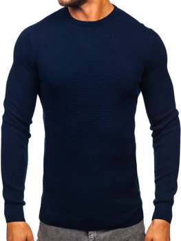 Men's Cotton Sweater Navy Blue Bolf W6-21344