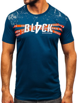 Men's Cotton T-shirt Dark Blue Bolf 14722