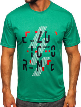 Men's Cotton T-shirt Green Bolf 14752