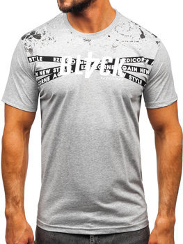 Men's Cotton T-shirt Grey Bolf 14722
