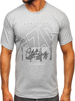 Men's Cotton T-shirt Grey Bolf 14748