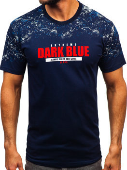 Men's Cotton T-shirt Navy Blue Bolf 14725