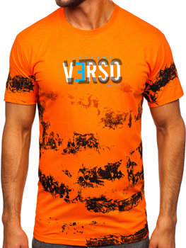 Men's Cotton T-shirt Orange Bolf 14723