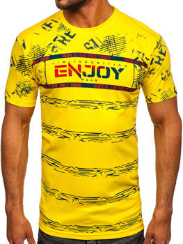 Men's Cotton T-shirt Yellow Bolf 14471