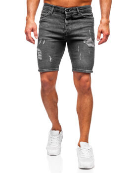 Men's Denim Shorts Black Bolf 0525