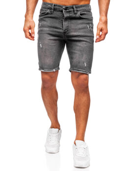Men's Denim Shorts Black Bolf 0676