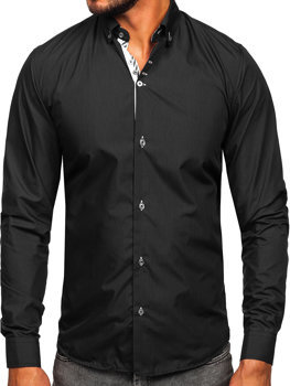 Men's Elegant Long Sleeve Shirt Anthracite Bolf 5796-1