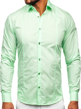 Men's Elegant Long Sleeve Shirt Mint Bolf 6944