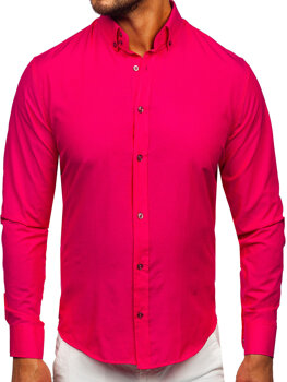 Men’s Elegant Long Sleeve Shirt Pink Bolf 5821-1