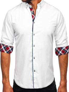 Men's Elegant Long Sleeve Shirt White Bolf 22732