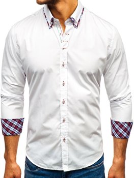 Men's Elegant Long Sleeve Shirt White Bolf 2701