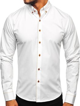 Men's Elegant Long Sleeve Shirt White Bolf 6964