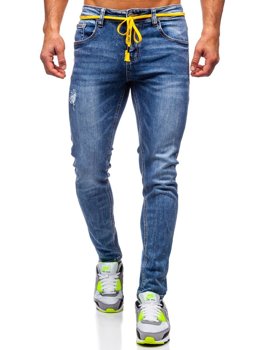 Men's Jeans Skinny Fit Navy Blue Bolf KX565