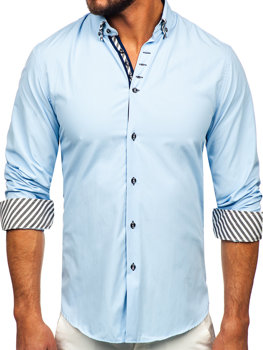 Men's Long Sleeve Shirt Sky Blue Bolf 3762