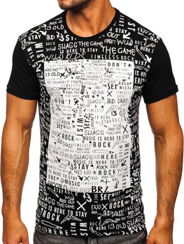 Men's Printed T-shirt Black Bolf 1173