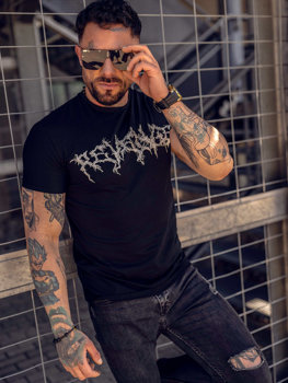Men's Printed T-shirt Black Bolf MT3027A