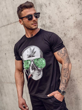 Men's Printed T-shirt Black Bolf Y70019A