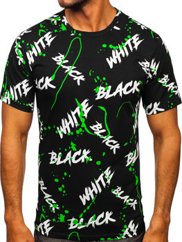 Men's Printed T-shirt Black-Green Bolf 14939