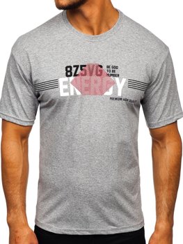 Men's Printed T-shirt Grey Bolf 14333