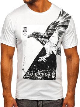 Men's Printed T-shirt White Bolf 142171