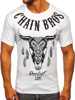 Men's Printed T-shirt White Bolf 142174