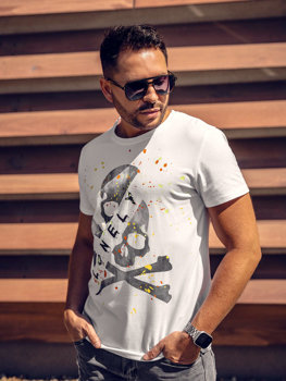 Men's Printed T-shirt White Bolf Y70008A