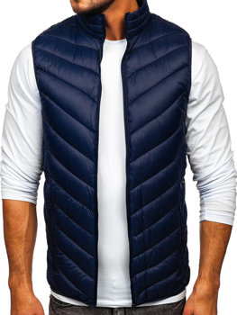 Men's Quilted Gilet Navy Blue Bolf 13073