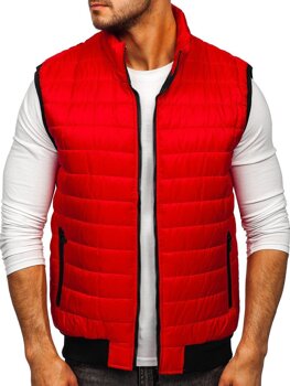 Men's Quilted Gilet Red Bolf MY77