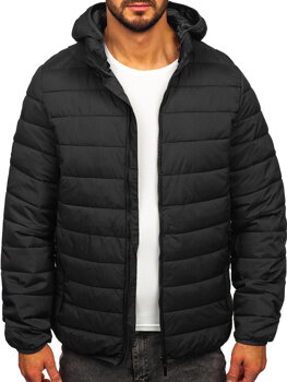 Men's Quilted Lightweight Jacket with hood Graphite Bolf 5M3197