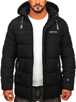 Men's Quilted Winter Jacket Black Bolf 22M58