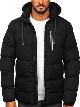 Men's Quilted Winter Jacket Black Bolf 27M8112