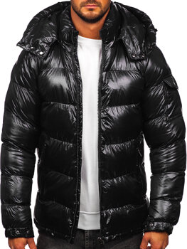 Men's Quilted Winter Jacket Black Bolf 9976