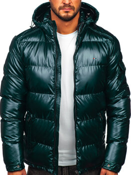 Men's Quilted Winter Jacket Green Bolf EX2138