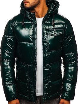 Men's Quilted Winter Sport Jacket Green Bolf 973