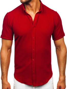 Men’s Short Sleeve Muslin Shirt Claret Bolf 2013