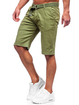 Men's Shorts with Belt Green Bolf 0010