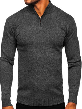 Men's Stand Up Sweater Black Bolf S8274