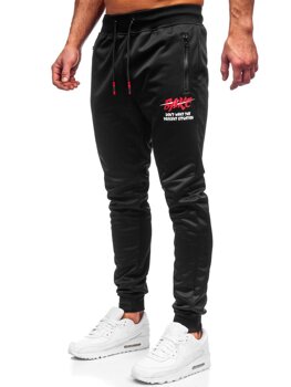 Men's Sweatpants Black-Red Bolf K50005
