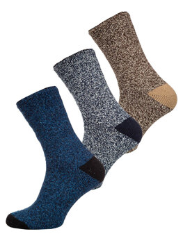 Men's Thick Winter Socks ALPAKA Multicolour-3 Bolf A8999-3P 3PACK