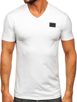 Men's V-neck Printed T-shirt White Bolf MT3030