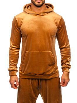 Men's Velour Tracksuit with hood Camel Bolf 0002A